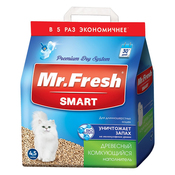 Mr.Fresh Smart древесный комкующийся наполнитель для длинношерстных кошек