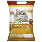 Homecat "Эколайн" Кукурузный Комкующийся наполнитель для кошек