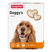 Beaphar Doggy's Senior Витаминное лакомство для собак старше 7 лет, 75 таблеток