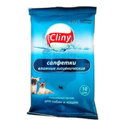 Cliny Влажные салфетки для шерсти и кожи, 10 шт