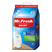 Mr.Fresh Smart древесный комкующийся наполнитель для длинношерстных кошек